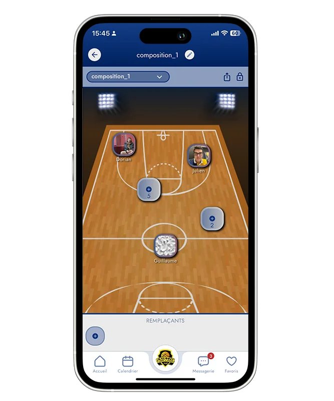 Visuel fonctionnalité : Composition d'équipe