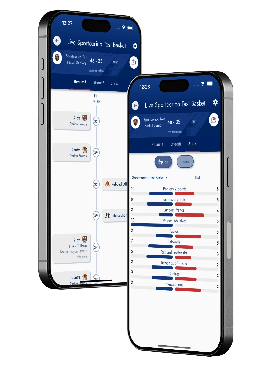 Visuel fonctionnalité : Live de match